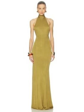 Helsa Novie Maxi Knit Dress in Burnished Gold